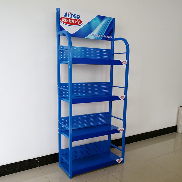 Oil store display shelf