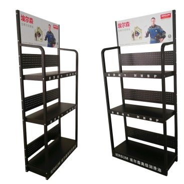 Lubricant Motor Oil Floor Metal Display Stand, Engine oil display rack